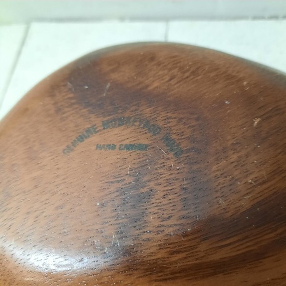 Vintage Genuine Monkeypod Wood Seed Pod Shaped Dish Lot of 3 Wooden Monkey Pod - Picture 11 of 12